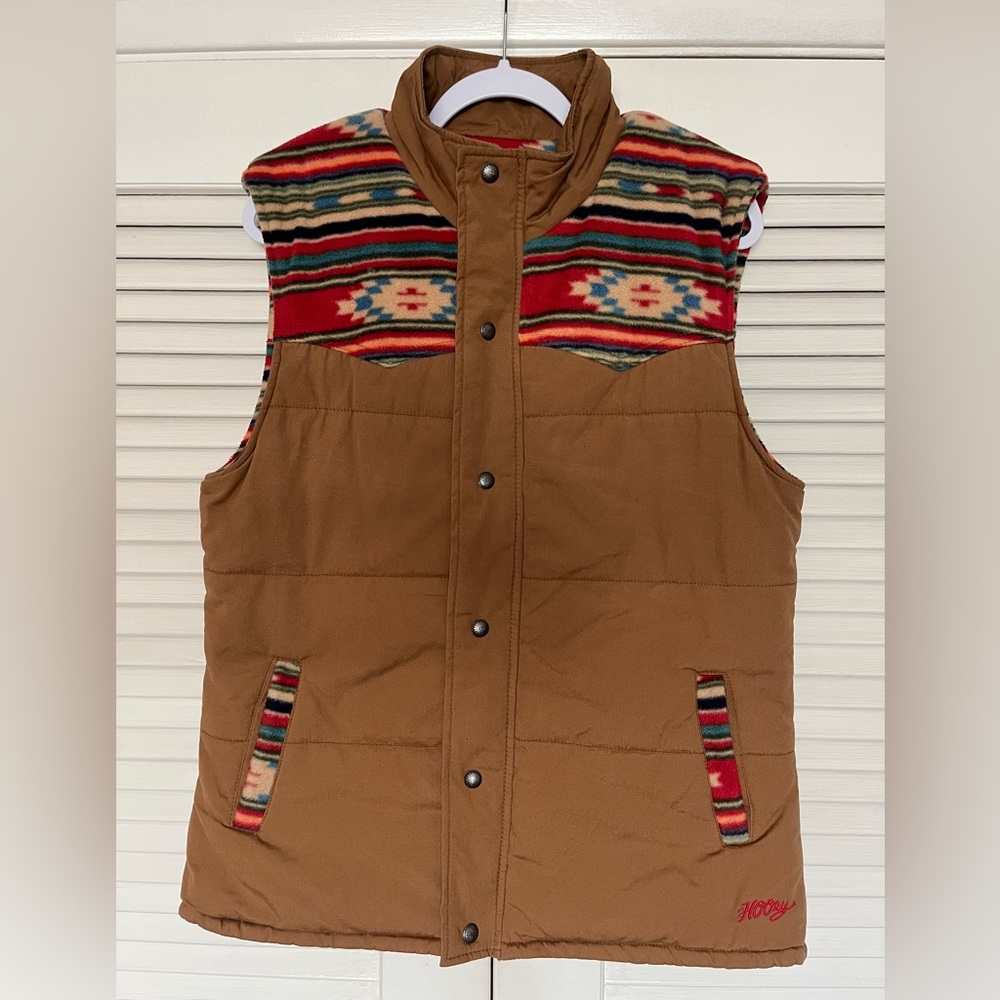 HOOEY Ladies Canvas Fleece Vest size L